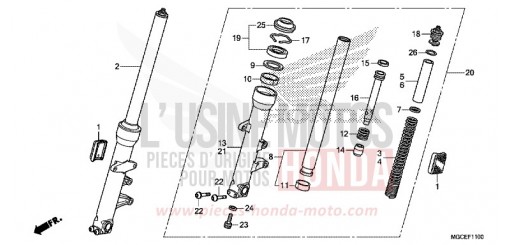 FORCELLA ANTERIORE CB1100SAE di 2014